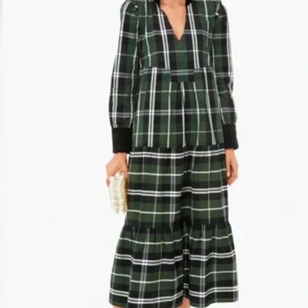 Tuckernuck Tartan Plaid Holiday Midi Dress